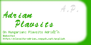 adrian plavsits business card